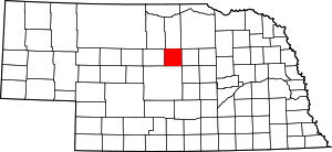 Map Of Nebraska Highlighting Loup County