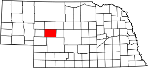 Map Of Nebraska Highlighting Mcpherson County