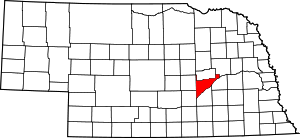 Map Of Nebraska Highlighting Merrick County