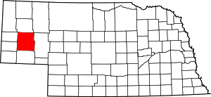 Map Of Nebraska Highlighting Morrill County