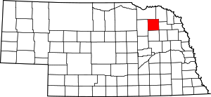 Map Of Nebraska Highlighting Pierce County