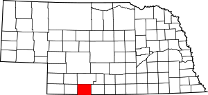 Map Of Nebraska Highlighting Red Willow County