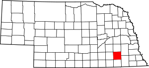 Map Of Nebraska Highlighting Saline County