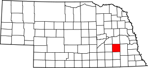 Map Of Nebraska Highlighting Seward County