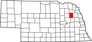 Map Of Nebraska Highlighting Stanton County