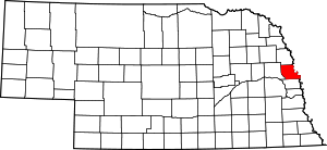 Map Of Nebraska Highlighting Washington County