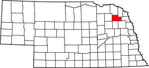 Map Of Nebraska Highlighting Wayne County