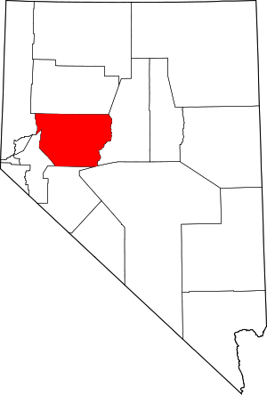 Map Of Nevada Highlighting Churchill County