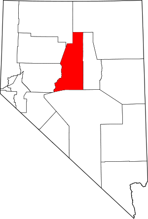 Map Of Nevada Highlighting Lander County