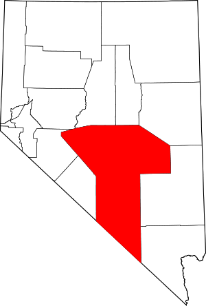 Map Of Nevada Highlighting Nye County