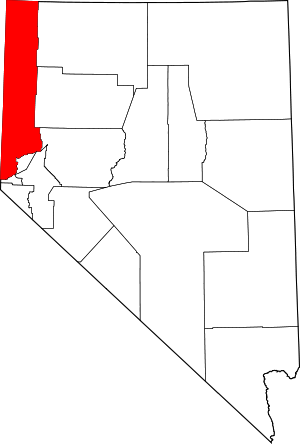 Map Of Nevada Highlighting Washoe County