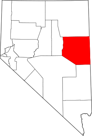 Map Of Nevada Highlighting White Pine County