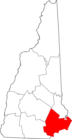 Map Of New Hampshire Highlighting Rockingham County