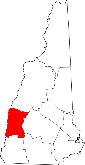 Map Of New Hampshire Highlighting Sullivan County