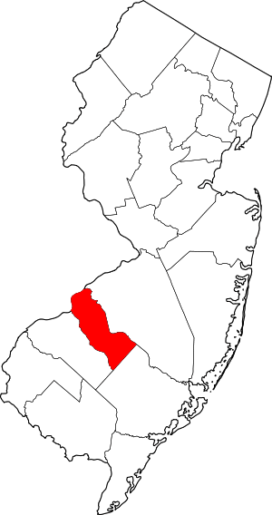 Map Of New Jersey Highlighting Camden County