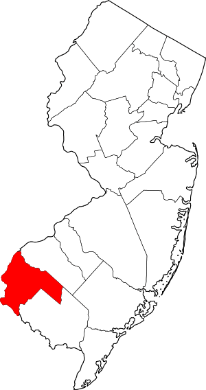 Map Of New Jersey Highlighting Salem County