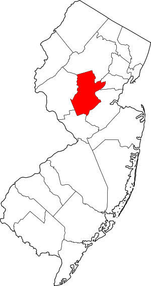 Map Of New Jersey Highlighting Somerset County