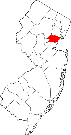 Map Of New Jersey Highlighting Union County