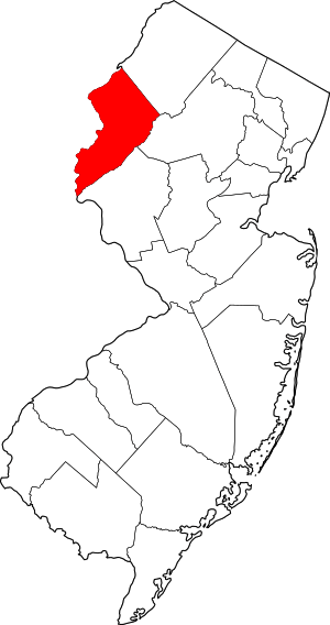 Map Of New Jersey Highlighting Warren County