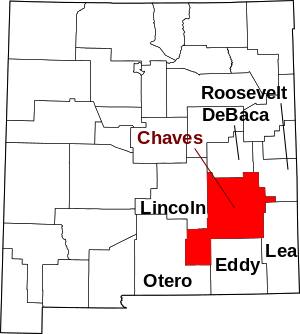 Map Of New Mexico Highlighting Chaves County