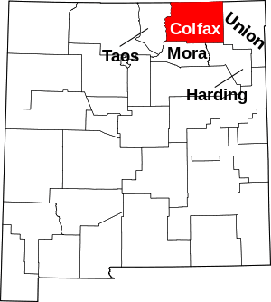 Map Of New Mexico Highlighting Colfax County