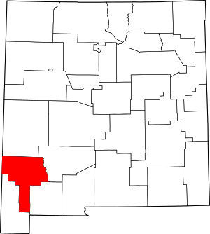 Map Of New Mexico Highlighting Grant County