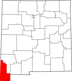 Map Of New Mexico Highlighting Hidalgo County