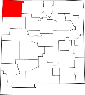 Map Of New Mexico Highlighting San Juan County