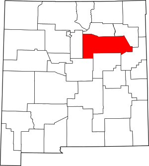 Map Of New Mexico Highlighting San Miguel County