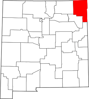 Map Of New Mexico Highlighting Union County