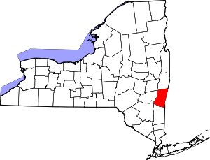 Map Of New York Highlighting Columbia County