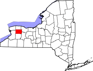 Map Of New York Highlighting Genesee County