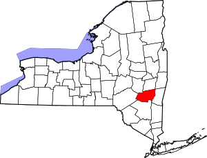 Map Of New York Highlighting Greene County