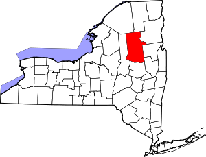 Map Of New York Highlighting Hamilton County