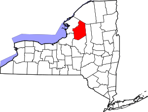 Map Of New York Highlighting Lewis County
