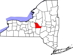 Map Of New York Highlighting Madison County
