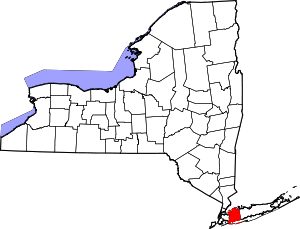 Map Of New York Highlighting Nassau County