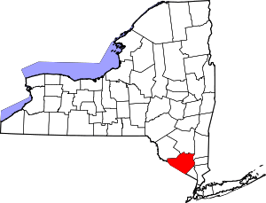Map Of New York Highlighting Orange County