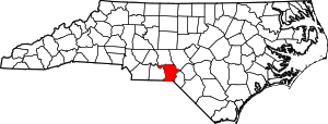 Map Of North Carolina Highlighting Richmond County