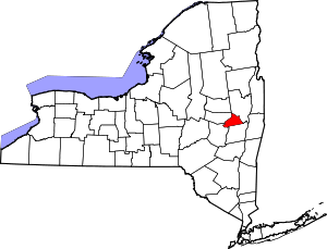 Map Of New York Highlighting Schenectady County
