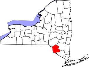 Map Of New York Highlighting Sullivan County