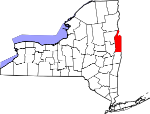 Map Of New York Highlighting Washington County