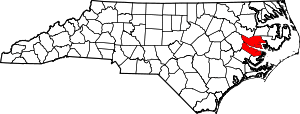 Map Of North Carolina Highlighting Beaufort County