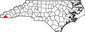 Map Of North Carolina Highlighting Clay County