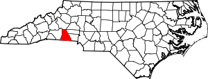 Map Of North Carolina Highlighting Cleveland County