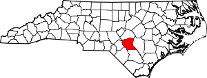 Map Of North Carolina Highlighting Cumberland County