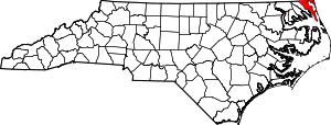 Map Of North Carolina Highlighting Currituck County