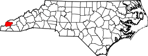 Map Of North Carolina Highlighting Graham County