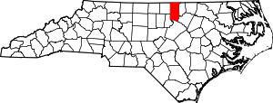 Map Of North Carolina Highlighting Granville County