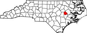 Map Of North Carolina Highlighting Greene County